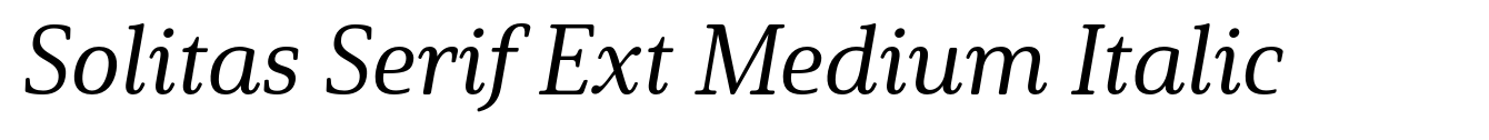 Solitas Serif Ext Medium Italic image